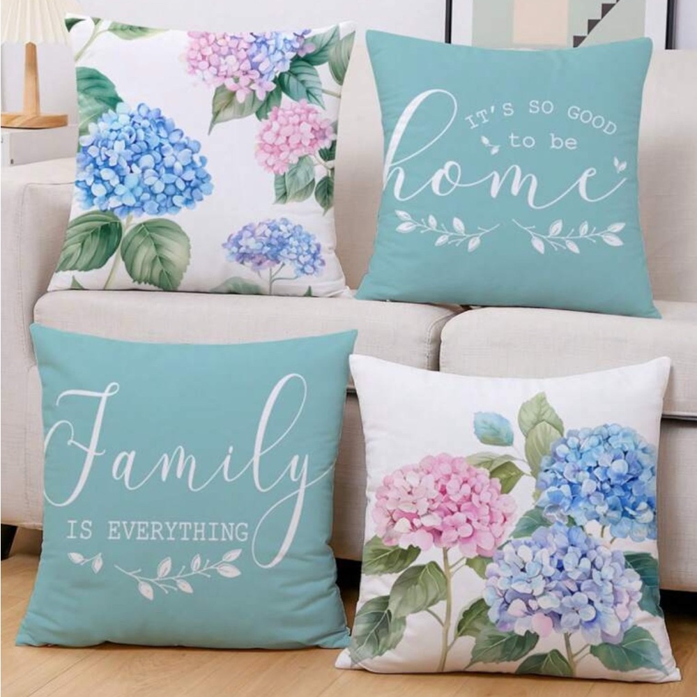 4 pcs Floral Decorative Pillowcases